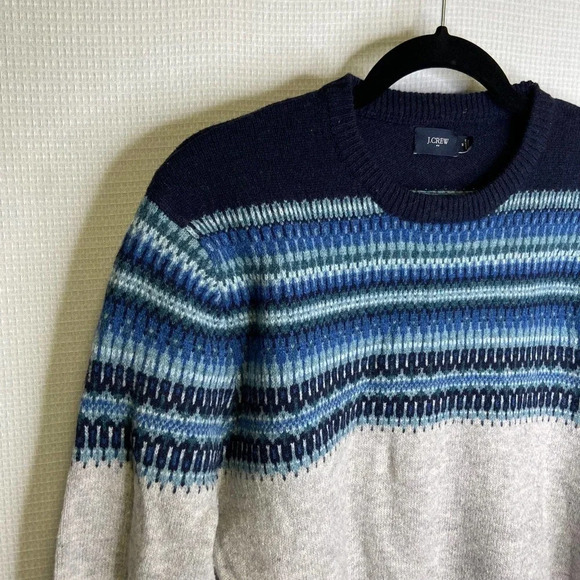 J.Crew | Blue Grey Crewneck Sweater Isle Medium - Picture 3 of 6